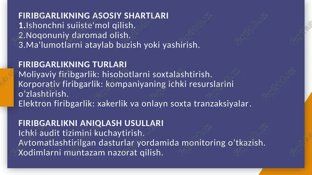 firibgarlik va biznesda uni bartaraf qilish yo'llari - Page 4
