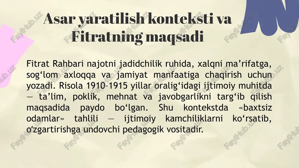 a. fitratning rahbari najot risolasidagi baxtsiz odamlarning ikki toifasiga oid qarashlari - Page 4