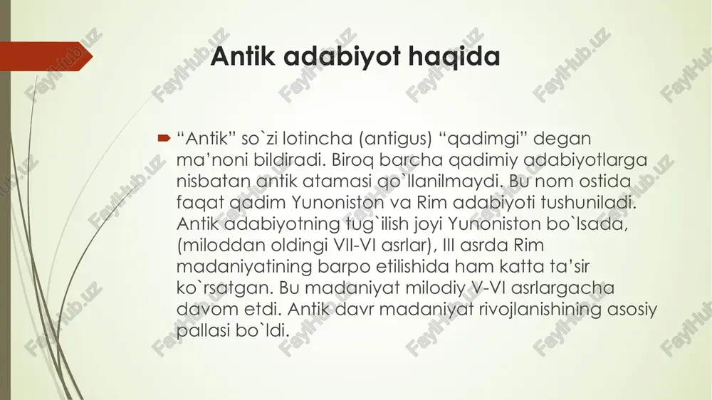 i ko‘plab dostonlar ildizlari aynan “bilgamish”ning tuproqlaridan suv ichadi, desak mubolag’a bo‘lmaydi. jahon adabiyotini o‘rganish bo‘yicha tadqiqotlar olib borgan o‘zbek olimlari  , a.alimuhammedov, o.qayumov, q.azizov, d.zatonskiy, h.boltaboyev, m.mahmudov, q.yoʻldoshev, m.xolbekov, d.quronovlar  2012-yilda toshkentda o‘zbek olimi zoir ziyotovning “shumerlar va turon qavmlari” degan kitobi nashr eti ldi. kitob bej iz bunday nomlanmagan. unda bashar iyatga tamaddun eshik lar in i i lk ochgan shumerlar bilan turon qavmlari o'rtasidagi aloqaga ishora qil inmoqda. albatta, shumerlaming kelib chiqishi haqida bir-birini inkor va tasdiq etadigan ko‘plab qarashlar borligini yodda tutmoq kerak. akkad adabiyoti.  akkad - mesopotamiyadagi frot daryosi bo‘yida joylashgan shahar. sargonakkad ii podshohligi davrida poytaxt bo'lgan. akkad atamasi shu nomdan olingan. m.a. iii mingyillikda semit tillariga mansub aholi mesopotamiyaga ko‘chib o'tgan, ular dastlab mamlakat janubida joylashgan bo‘lsa-da, vaqtlar o‘tib kengaygan va butun mamlakat akkad nomini olgan. akkad so‘zi shahar, mamlakat va qavm ma’nolarini bildiradi. mesopotamiyada akkad davri deb yuritilgan vaqt …