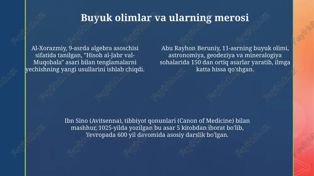 ix-xii asrlarda o'zbekistonda madaniy yuksalish davri - Page 4