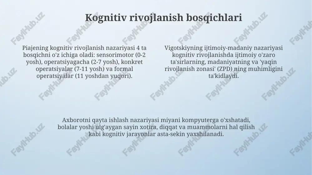 kognitiv jarayonlarning shakllanishiga taʼsir etuvchi omillar - Page 4