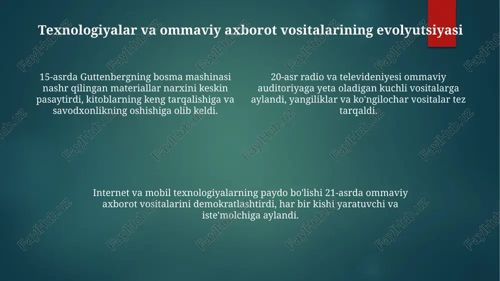 ommaviy axborot vositalarining rivojlanishi - Page 4