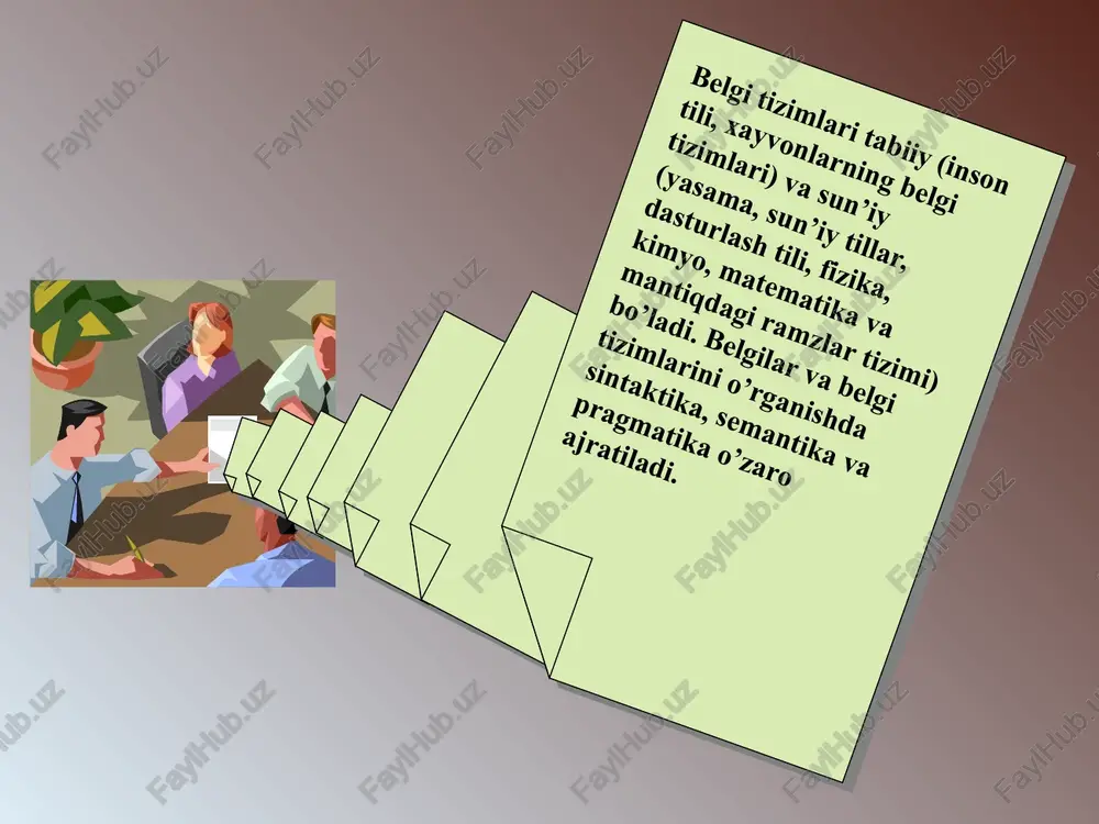 aydi, shu bilan birga, tushunchalarni shakllantirib nomlaydi. demak, so‘z predmetlar kopiyasi ham emas, ularning belgisi ham emas. ilgari lingvistik belgini mutlaqo inkor etgan l.o.reznikov ham keyingi asarlarida bu nazariyani e’tirof eta boshladi va faqat tovush kompleksinigina lingvistik belgi deb hisobladi. u so‘zning tovush tomoni moddiy xarakterga ega bo‘lib, predmetga nisbatan belgi vazifasini bajaradi, deydi. uning ta’kidlashicha, ma’no predmetni bevosita emas, balki bilvosita – tovush tomoni orqali aks zttiradi, chunki borliqning umumlashgan ichki mazmuni faqat ikkinchi signal sistemasi orqali, ya’ni umumlashgan ma’noga ega bo‘lgan tovushlar kompleksini talaffuz va qabul qilish jarayonida vujudga keladigan maxsus fiziologik aloqalar sistemasi orqali amalga oshirilishi mumkin bu konsepsiyaning aktiv tarafdorlaridan biri v.3.panfilovdir. u bir butun til birligini emas, balki faqat uning material tomonini belgi deb hisoblash kerakligini, til belgisi ikki tomonli emas, balki bir tomonli mohiyat ekanligini ko‘rsatadi. belgining bir tomonlama ekanligini polyak tilshunosi l. zavadovskiy quyidagicha ta’riflaydi: «belgining ikki tomonlama tabiati tarafdorlari tayangan asos to‘g‘ri. …