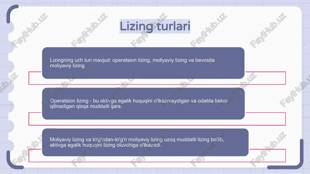 lizing turlari va lizing bitimlari mexanizmi - Page 4
