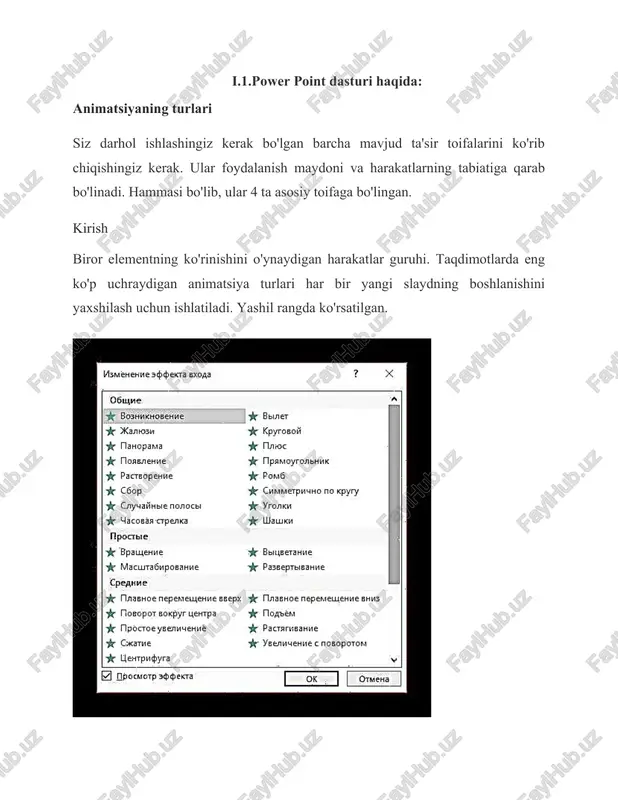 k konseptingizni ko'rsatadigan illyustratsiyalarni o'z ichiga olgan bir "slide" yaratib tanlang. formalarni qo'shing: "insert" menyusidan "shapes" yoki "smartart" ni tanlab, fizik vositalarini tasvirlayuvchi formalarni qo'shing. animatsiyalarni qo'shing: formalarni tanlang, keyin "animations" menyusidan murakkab animatsiyalarni qo'shing. misol uchun, bir ob'ekt bo'yicha sur'atli o'zgarishlar yaratishingiz mumkin. openoffice impress uchun: sahifa qo'shing: yangi sahifa qo'shish uchun "insert" menyusidan "slide" ni tanlang. elementlarni qo'shing: "insert" menyusidan "shapes" ni tanlab, fizik vositalarini tasvirlayuvchi elementlarni sahifaga qo'shing. animatsiyalarni qo'shing: elementni tanlang, keyin "slide show" menyusidan "custom animation" ni tanlab, animatsiyalarni sozlash uchun foydalaning. har bir dasturda animatsiyalarni tuzatish usullari o'zgaradi, shuning uchun dasturning yo'riqnoma yoki veb-sayti bilan tanishib chiqing. bu dasturlarning har biri animatsiyalarni o'zgartirish, tuzatish va boshqarish imkoniyatlarini taqdim etadi. powerpoint va openoffice impress dasturlarida fizik animatsiyalarni yaratish uchun quyidagi texnologiyalardan foydalanishingiz mumkin: objekt animatsiyalari: objekt animatsiyalari orqali har qanday obyekt, misol uchun elektron, qurol, yorugʻlik fazosidagi tizimlar, qulaylik bilan tasvirlanishi mumkin. toʻgʻri obyekt tanlanganida, …