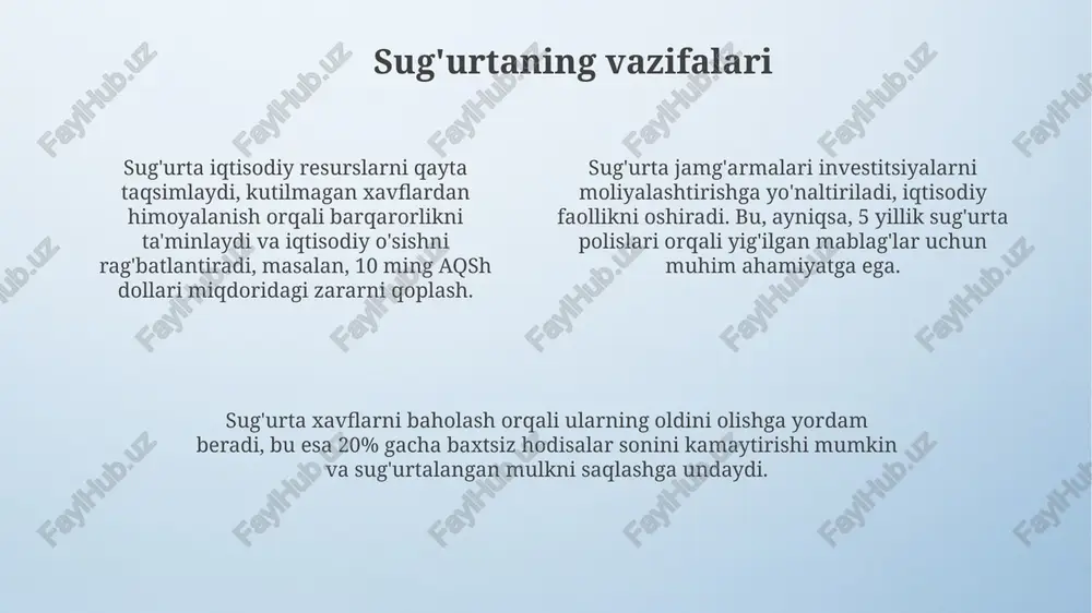 sug‘urta: mohiyati va funksiyalari - Page 4