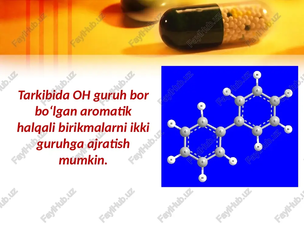 fenollar va aromatik spirtlar. olinishi va xossalari - Page 4