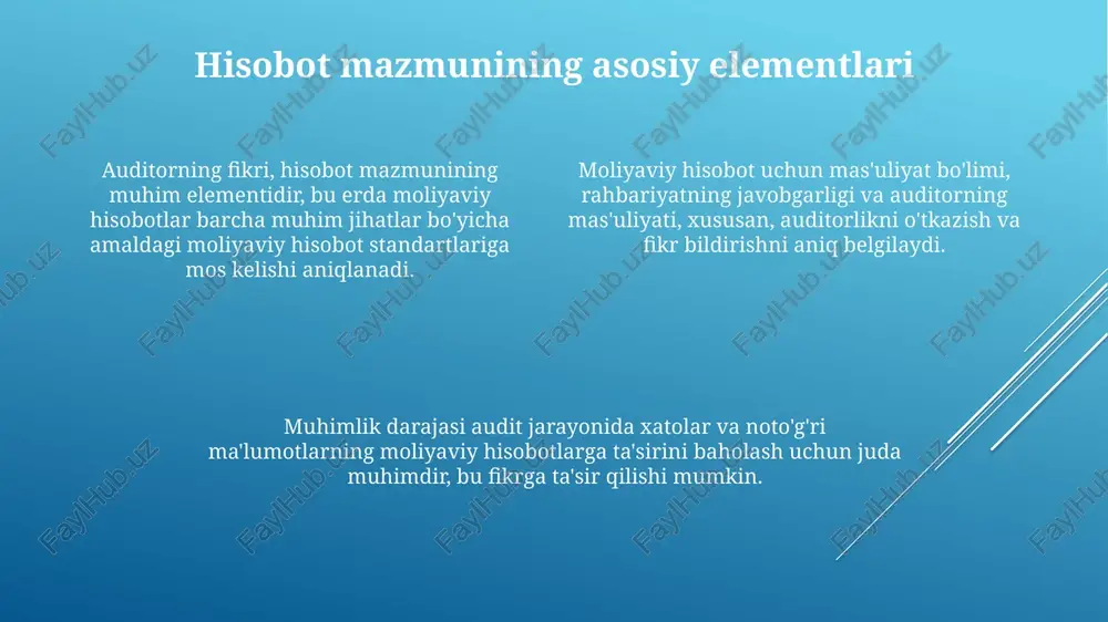 mustaqil auditor hisobotining maqsadi va mazmuni - Page 4