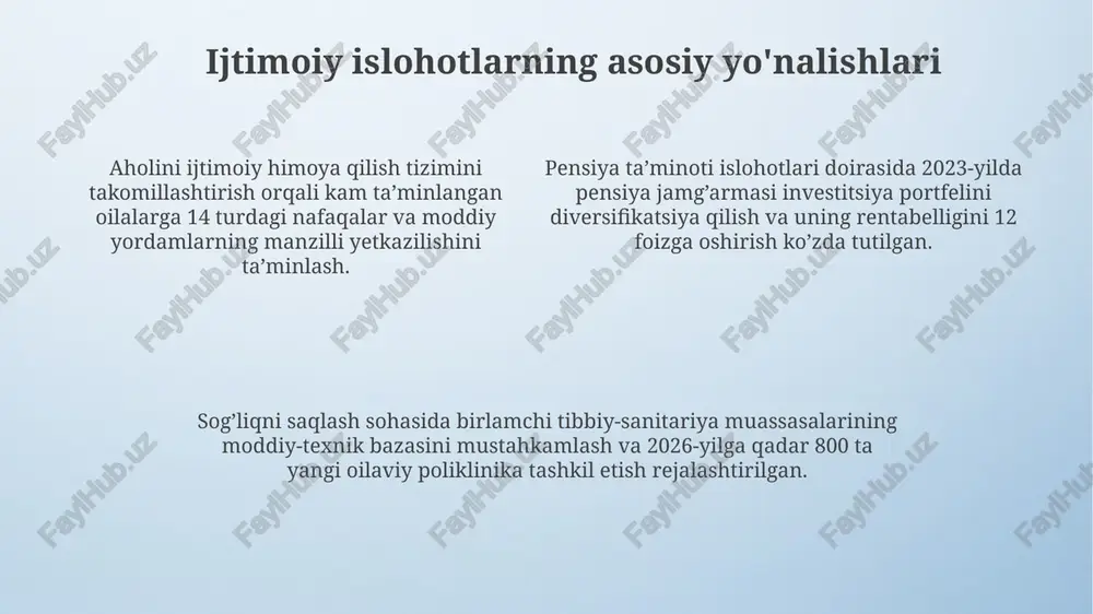 o'zbekistonda ijtimoiy sohadagi islohotlar - Page 4