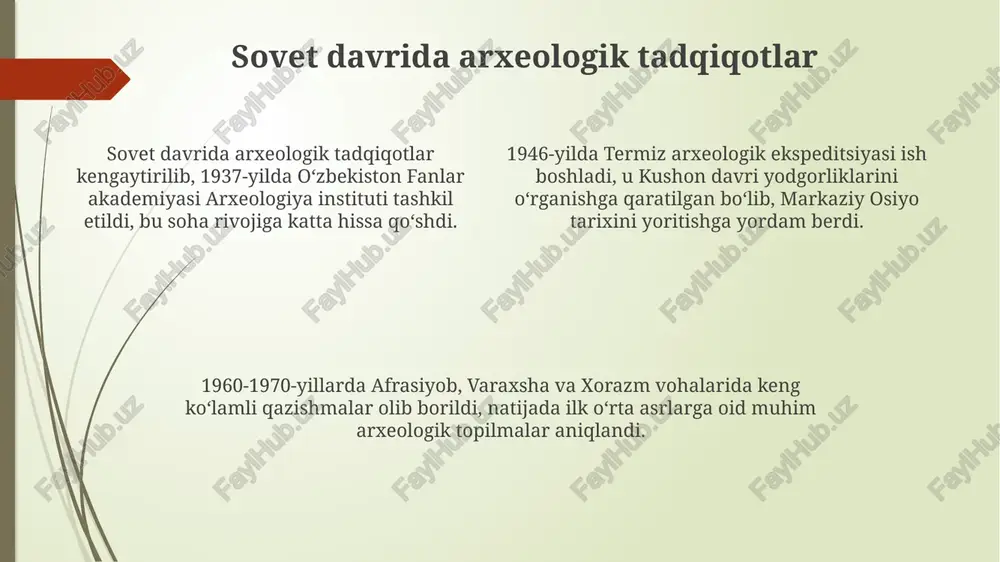 o‘zbekistonda arxeologiya fanining rivojlanishi - Page 4