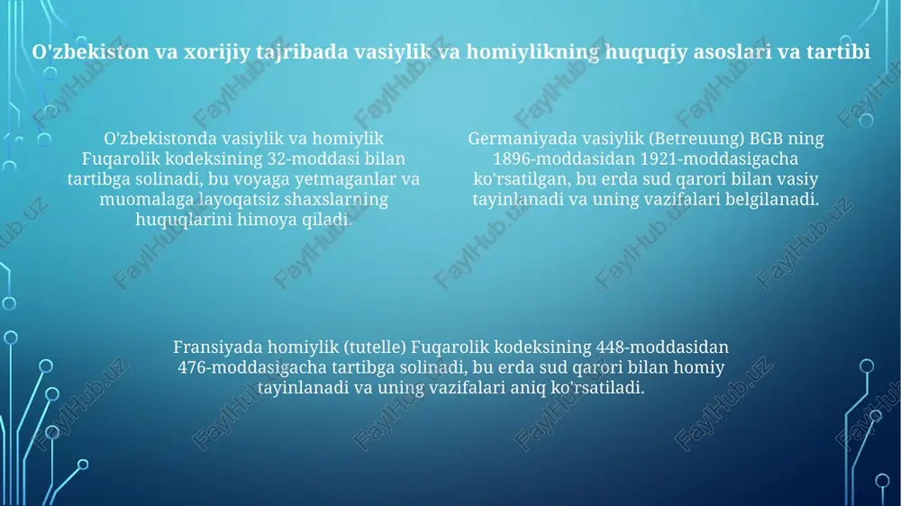 oʻzbekistonda hamda chet elda vasiylik va homiylik - Page 4