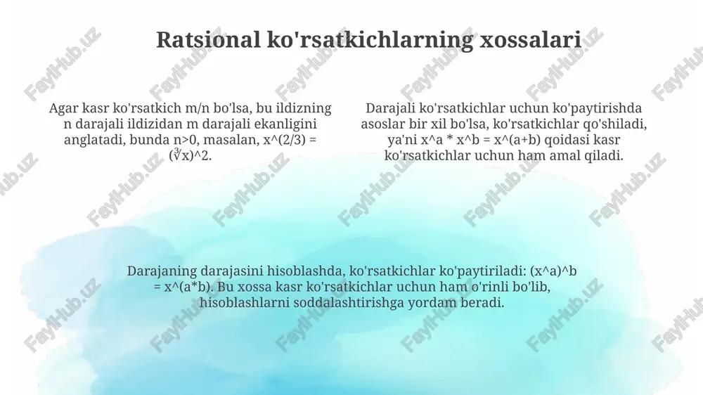 ratsional daraja va uning xossalari - Page 4