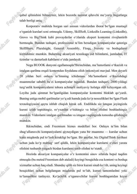 sqichlarni pul toʻlab boʻlsa ham uni toʻliq oʻrganib, tamomlashga harakat qiladi. uchinchidan, hozirda taʼlimning qiymati har doimgidan balandroq. zamonaviy iqtisodiyotda “taʻlim bu — daromad demakdir” shiori amal qilmoqda. hozirda shu kungacha egallagan koʻnikmalarimiz daromadlarimizning oʻsishini ta’minlamoqda. shartnoma asosida mavsumiy va jahon boʻylab ishlaydigan ishchilar sababli ishchi kuchi bozorining kengayishi ish beruvchilarga “mos ishchi”ni yollash imkonini yaratib berdi. yaʼni tajribali ishchi qayerda boʻlmasin, malakasiga loyiq ish topa oladi! qayerga bormay har yerda oʻz ustida tinimsiz ishlayotgan va biror yangi kasbni egallashga harakat qilayotgan insonlarni uchrataman. dasturchilar qanday qilib mobil platformalarni takomillashtirishni, kadrlar boʻlimi boshliqlari statistika va iqtisodiy bilimlarni, marketologlar esa qidiruv tizimini optimallashtirish (search engine optimization) va mikro-maqsadlar qoʻyishni oʻrganayotganiga guvoh boʻldim. buning ustiga, har birimiz umrimiz davomida ish va shaxsiy hayotni muvozanatda saqlash, oʻzini yaxshi his qilish, eʼtiborlilik va sogʻlom ovqatlanish kabilarni oʻrganib boramiz. bir necha hafta ilgari yuqori malakali rahbarlar bilan hindistonda boʻldim. shunda ularning biri menga: “yaqindagina kognitiv …