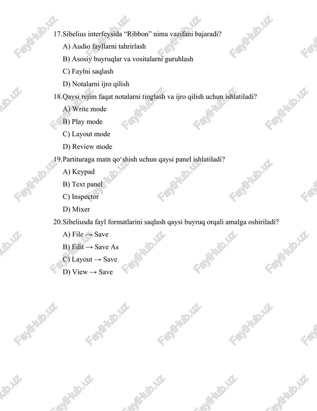 sibelius nota muharriri interfeysi, dasturda ishlash asoslari - Page 4