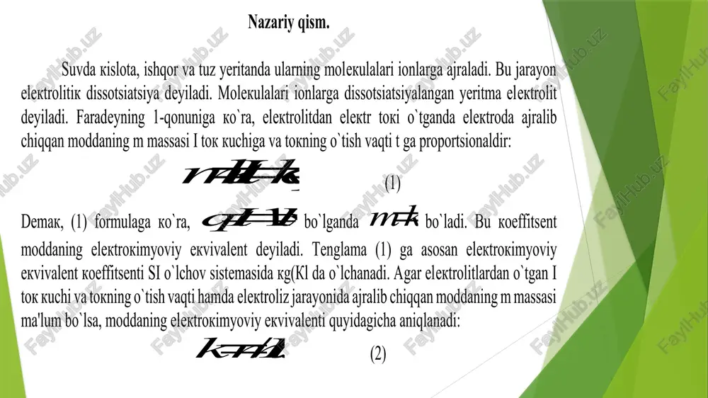 mavzu: misning elektrokimyoviy ekvivalentini aniqlash - Page 4