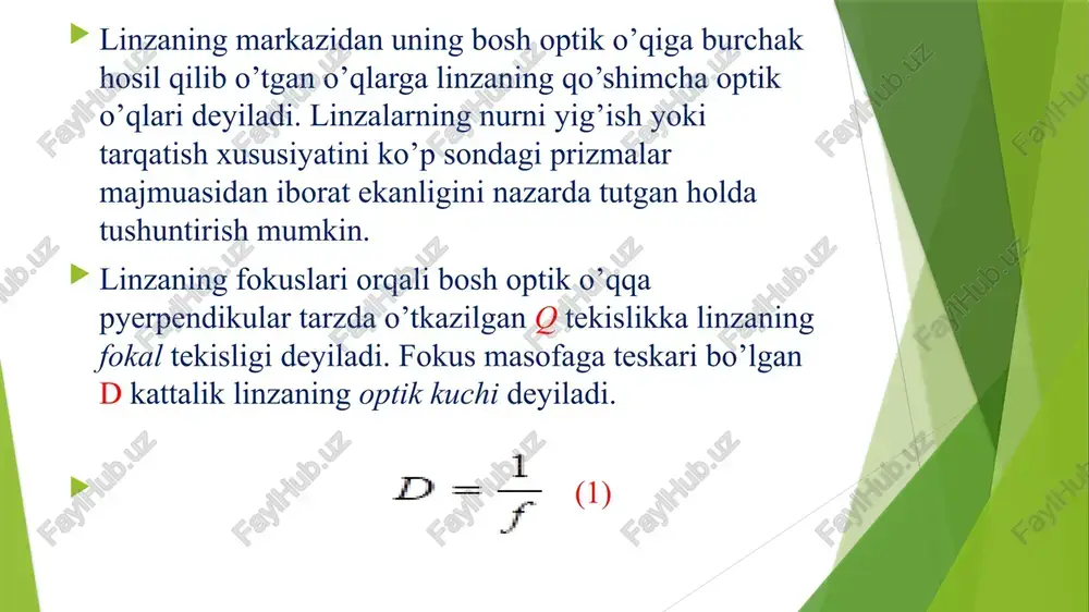 linzaning fokus masofasini aniqlash - Page 4