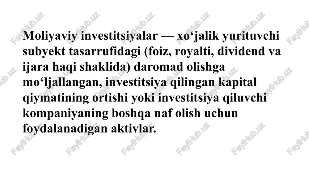 moliyaviy investitsiyalar - Page 4