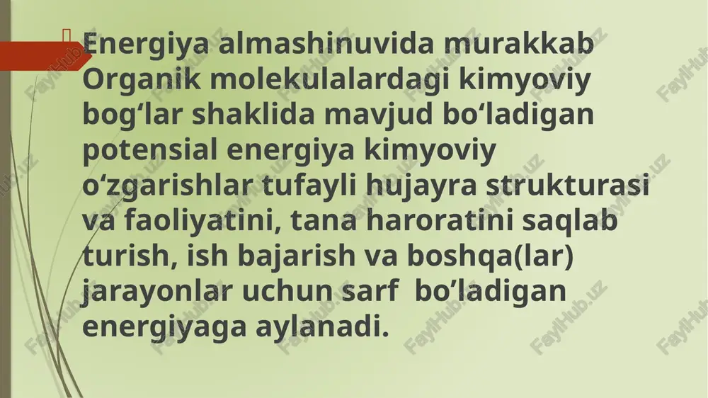 sishini) ta'minlaydi. fitog'armonlaring bunday ta'siri hujayralaring uzunasiga kattalashishiga bog'liq. shunday qilib, tashqi tasir yordamida o'simlik yoki hayvon rivojining tezligini o'zgartirish mumkin. bu narsa o'z navbatida gerbitsit va antibiotik tushunchalarini keltirib chiqaradi, rivojini tezlatuvchi faktorlar va zararli ta'sirdan saqlovchi modalar. tadqiqotlar shuni ko'rsatadiki, o'sim liklar tarkibi va modda almashinuvining o'ziga xosligi, uning ma'lum gerbitsidni qabul qilishi yoki qilmasligini belgilaydi. mikroorganizmlar ishlab chiqaradigan va boshqa mikroorganizmlarni nobud qiladigan yoki o'sishini to'xtatadigan moddalar antibiotiklar deyiladi. bir mikroorganizmlarni boshqalariga qarshi kurashda qo'llash g'oyasi o'z vaqtida i.i.mechnikov tomonidan berilgan. mikroblar antogonizmi g'oyasi meditsinada keng qo'llnilmoqda. rus olimi v.a.manassein 1871-1872 yillarda yashil zamburug'lar penicillium ning shifobaxsh hususiyatlarini ta'riflagan. ajratib olingan va qo'llaniladigan antibiotiklar soni nihoyat ko'p. kimyoviy tarkibiga ko'ra antibiotiklar turli kimyoviy birikmalarga kiradi. masalan, penitsillin mikroblarga qarshi yaxshi antibiotikdir. uning tuzilish strukturasi yaxshi o'rganilgan. penitsilin mikrobi hujayra devorini hosil bo'lishida ishtirok etuvchi fermentni neytrallashi natijasida mikrob nobud bo'ladi. lekin, penitsilinning nihoyatda keng qo'llanishi tabiatda unga …