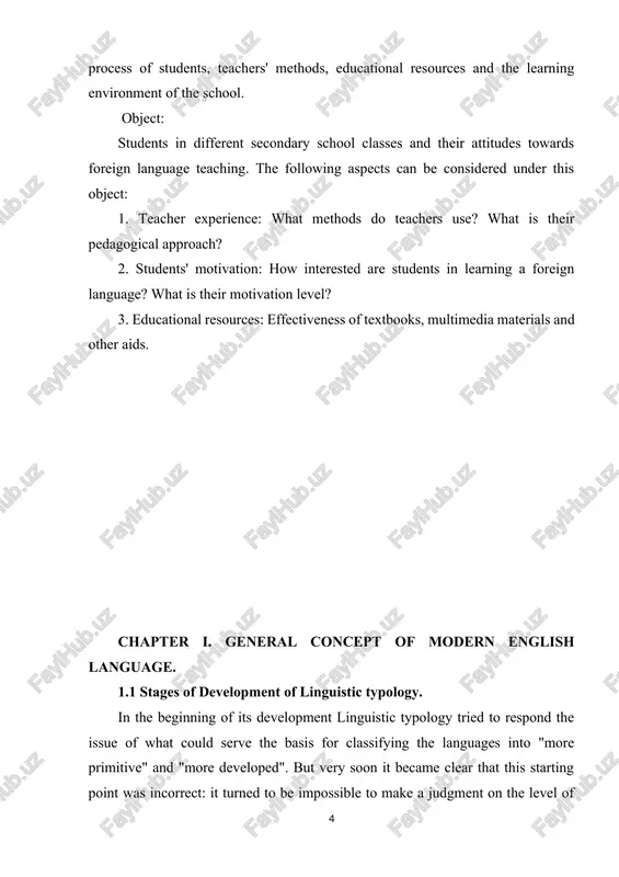 otivated names). as the theory of naming did not contain a specialized knowledge on language it was not included into general linguistics; ii. the antique grammar traditions of west and east. theory of grammar emerged at this time. it describes language system through establishing relations between linguistic names (and some other parts of language). at this period the basic primary grammatical categories — parts of speech were distinguished and described: the names such as the noun (proper and common), the adjective; the numeral; the verb, the pronoun. also some secondary grammatical categories, i.e. the categories of parts of speech were identified: the category of number, gender, case, mood, etc. iii. the universal grammar (the first period of scientific linguistics) reveals common features of language structures basing on the comparison of languages with different typological structure. iv. comparative linguistics. that period falls into 3 stages: a) comparative -historical linguistics dealing with …