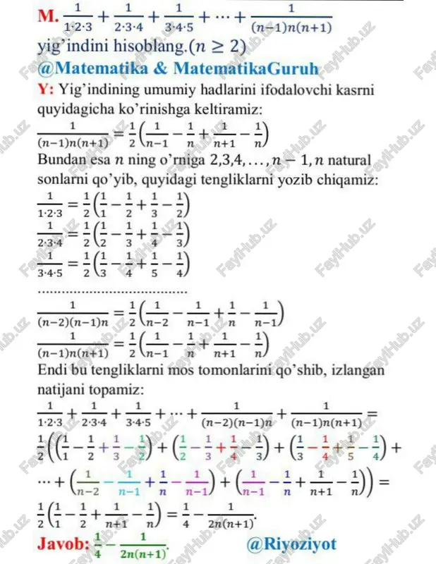 matematika dan 2015-2018 yilgacha bolgan murakkab misollar yechimlari - Page 4