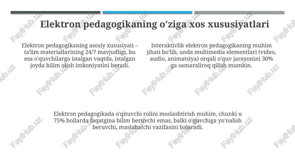 elektron pedagogika va uning o‘ziga xos xususiyatlari - Page 4