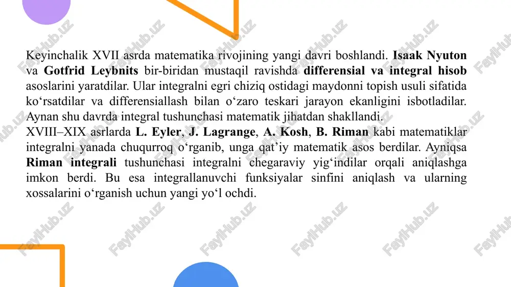 integrallanuvchi funksiyalar sinfi va integralning asosiy xossalari - Page 4