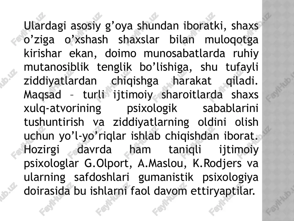 trukt-bu boshqa odamlar va o'zimizdagi idrokining shablonidir. har bir inson o'z shaxsiy konstrukt tizimiga ega, bu ikki darajaga bo'linadi (blok): "yadroviy" konstruktsiyalar bloki taxminan 50 asosiy konstruktsiyani o`z ichiga oladi, ular strukturaviy tizimning tepasida, ya'ni operatsion ongning doimiy markazida joylashgan. ushbu konstruktsiyalar ko'pincha boshqa odamlar bilan o'zaro aloqada foydalanadi. periferik konstruktsiyalar bloki boshqa barcha konstruktsiyalardir. ushbu dizaynlarning soni mutlaqo individualdir va yuzdan bir necha minggacha o'zgarishi mumkin. shaxsning holistik xususiyatlari har ikkala blokning, barcha tuzilmalarning birgalikda ishlashi natijasida paydo bo'ladi. ikki turdagi yaxlit shaxs mavjud: kognitiv murakkab shaxs (ko'plab konstruktsiyalarga ega bo'lgan shaxs) va kognitiv sodda shaxs (kichik konstruktsiyali shaxs). kognitiv murakkab shaxs, kognitiv jihatdan oddiy, quyidagi xususiyatlarga ega: 1) yaxshi ruhiy sog'liqqa ega; 2) stressni yaxshiroq boshqarish; 3) o'z-o'zini hurmat qilishning yuqori darajasiga ega: 4) yangi vaziyatlarga yanada moslashuvchan. kellining eng mashhur ilmiy ishi "shaxsiy tuzilmalar psixologiyasi" (1955) ning ikki jildli ishidir. u shaxsiyat kontseptsiyasining nazariy formulalarini va ularning …