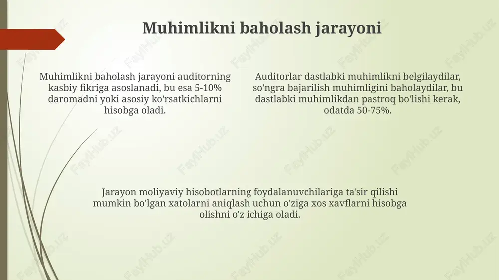 auditorlik tekshiruvida muhimlilik va risk - Page 4