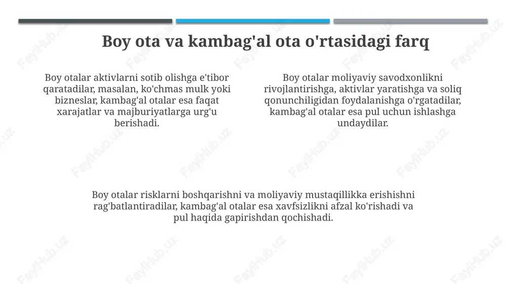 boy ota va kambagʻal ota kitobi mazmuni - Page 4