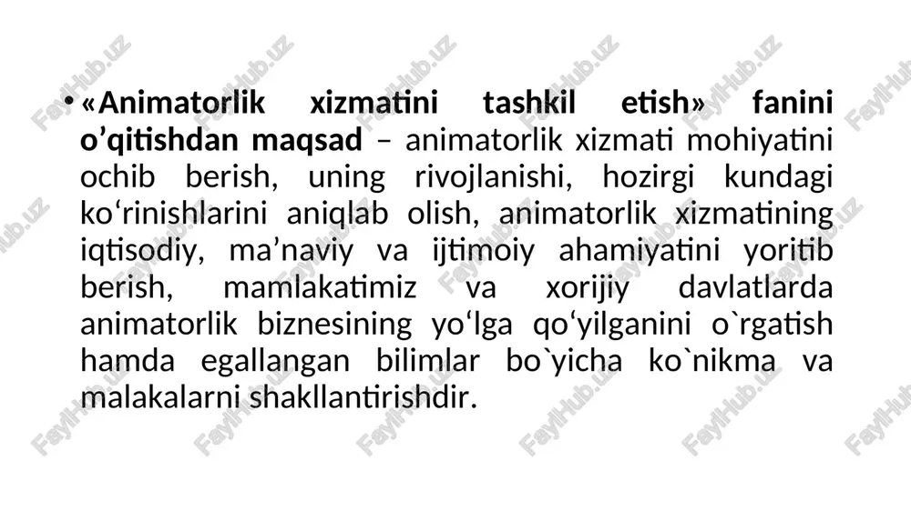 tlarning bo'sh vaqtlarini tavsiflash imkonini beruvchi umumiy qoidalarni sanab o’tamiz: 1. umuman olganda bo’sh vaqtning paydo bo’lishi, shuningdek ushbu vaqtda qilish lozim bo’lgan majburiy vazifalarning mavjud bo’lmasligi. 2. insolarning bo’sh vaqtlardagi faoliyati ob'ektiv sharoitlar, atrof-muhit va moddiy xavfsizlik, madaniy dam olish muassasalari, sayohatlar, mehmonxonalar va boshqalar bilan belgilanadi. 3. jamiyatni ijtimoiy-iqtisodiy rivojlantirishda odamlarning bo'sh vaqtini samarali o’tkazish eng muhim zaruriyatdir, deb aytish mumkin, shuning uchun bizning hayotimiz ma'naviy yangilanishlardan iborat. 4. hordiq kishining turmush tarzidagi ajralmas qismi hisoblanadi. shu munosabat bilan, kishining to'liq va mazmunli dam olishi uning faoliyat ko’rsatishi uchun muhim ahamiyatga ega. mavjud sharoitlar insonning barcha maqsadlarini amalga oshirish uchun yetarli emas, chunki inson talablarining qiymati juda yuqori darajada. augmented reality 5. bundan tashqari, albatta shaxs individual bo'sh vaqtida faoliyatni erkin tanlash huquqiga egadir. shuning uchun, sayyohlik, dam olish, o'z-o'zini rivojlantirish, o'z-o'zini anglash, aloqa, reabilitatsiya qilish bilan bog'liq shaxsning manfaatlarini amalga oshirish kabi ishlar amalga oshiriladi. bularning barchasi …