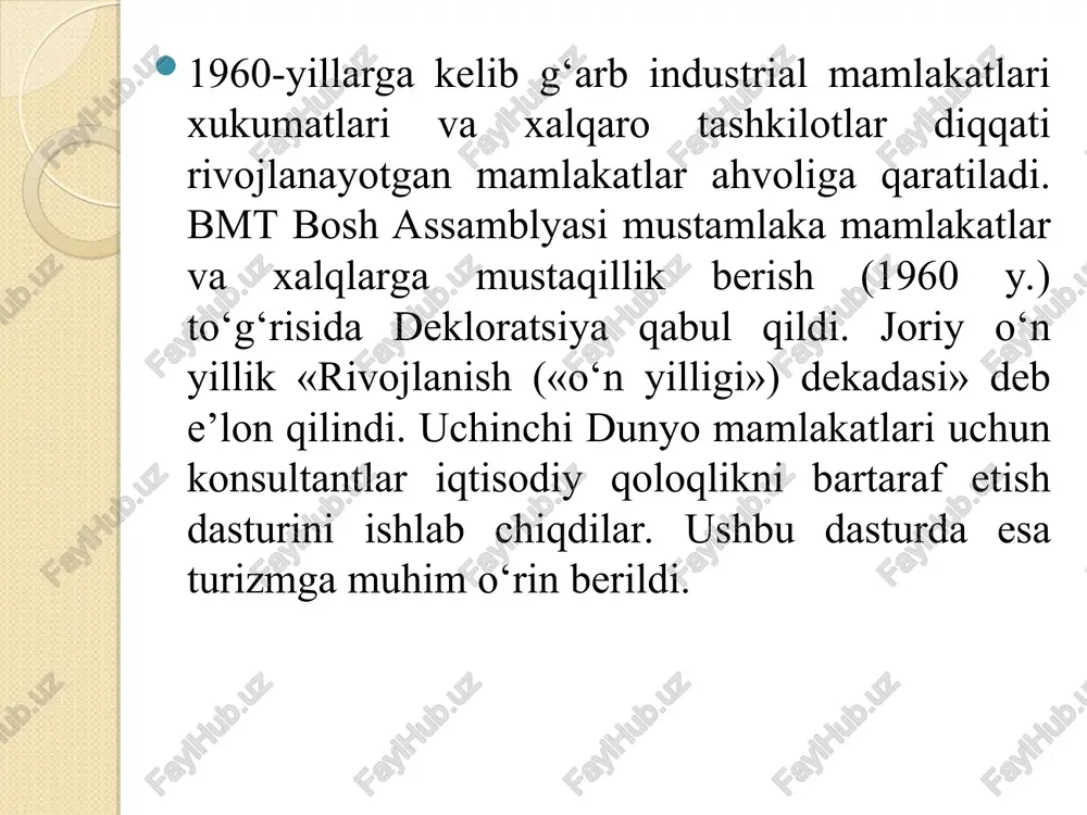 kelish mavqieni mustahkam ushlab turadi. osiyoning tinch okeani hududlari ikkinchi o‘ringa (438 mln. kelish) chiqadi. bir pog‘ona pastga tushadigan amerika esa etakchi uchlik oxiridan (284 mln. kishi) joy oladi. btt ma’lumotlariga qaraganda, 100 kishi hisobiga 10 safar to‘g‘ri keladi. ayrim hududlar va subhududlar bo‘yicha ko‘rsatkichlar jahon o‘rtacha darajasidan ancha farq qiladi. agar 1995 yil janubiy osiyo va markaziy afrikada 100 kishi hisobiga keluvchilar 0,5 ta ga to‘g‘ri kelgan bo‘lsa, karib havzasi va okeaniyada kamida 40 nafarga to‘g‘ri keladi. eng yuqori turistik faollik evropada qayd etilmoqda. barcha subhududlar – g‘arbiy, shimoliy, janubiy, markaziy va sharqiy evropada 100 kishi hisobiga kelayotganlar va chiqayotganlar soni jahon o‘rtacha darajasidan ko‘p bo‘layotir. keluvchilarning maksimal ko‘rsatkichlari janubiy va g‘arbiy evropada ayniqsa yuqori - 100 kishi hisobiga keluvchilar 60 dan yuqori, shimoliy va g‘arbiy evropada xorijga safar qiluvchilar 100 kishi hisobiga 70 dan ko‘proq. bo‘lishning davomiyligiga (tunashlar soni) bog‘liq holda sayohat bozorining bir necha maqbul usullari qo‘llanadi. …