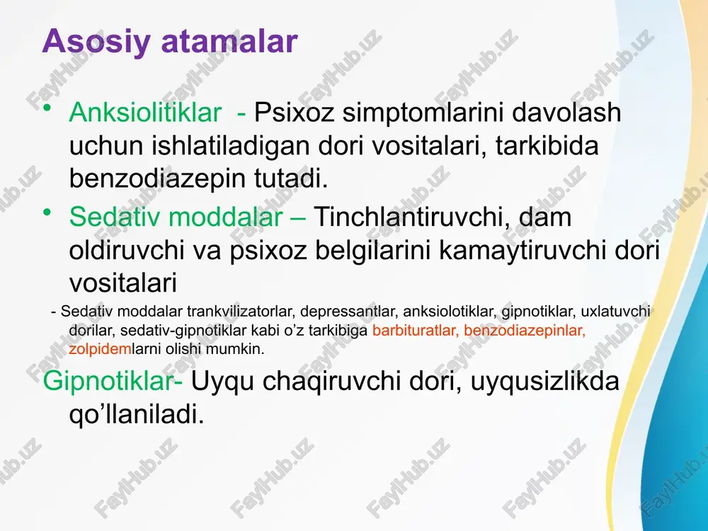 trankvilizatorlar va sedativ tіnchlanuvchi moddalar - Page 4