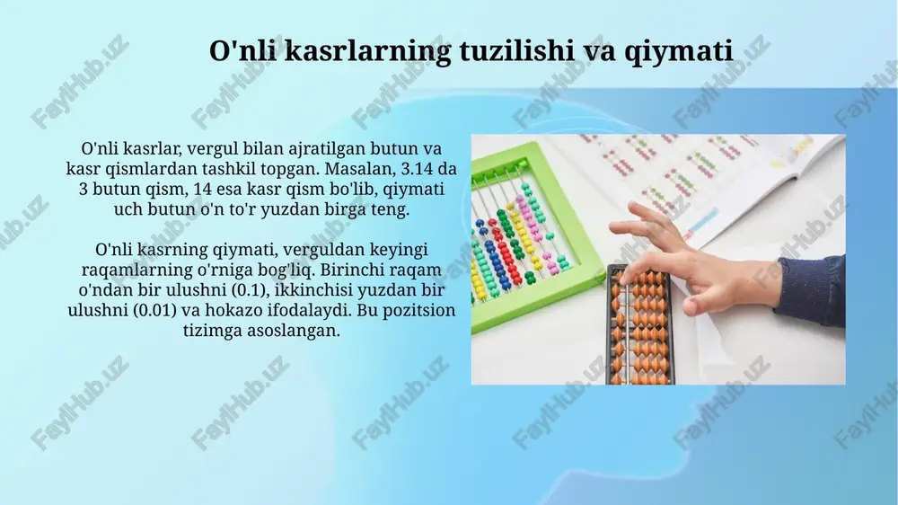 o'nli kasrlar ustida arifmetik amallar (ayirish) - Page 4