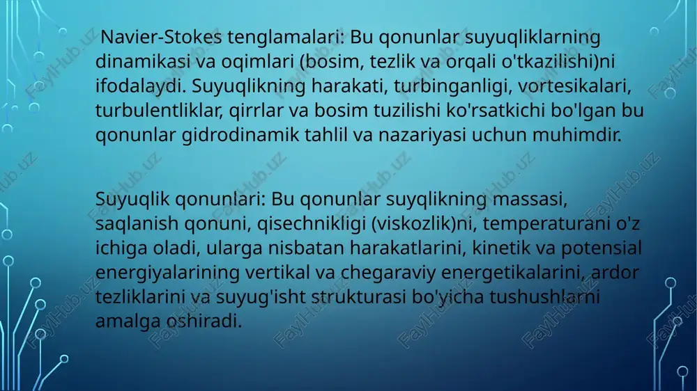 gidrodinamikaning asosiy qonunlari - Page 4