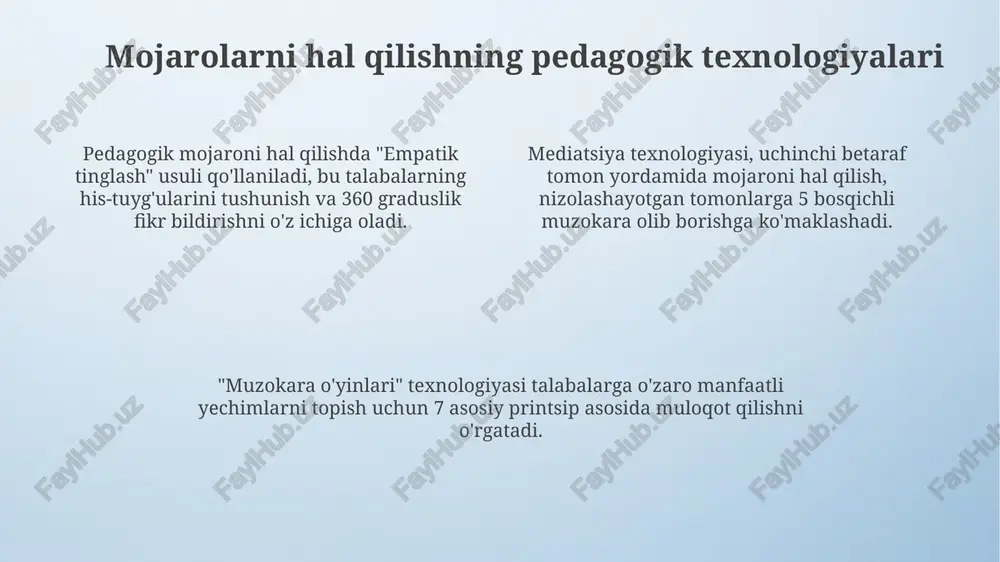 pedagogik mojarolar: mohiyati, sabablari va turlari - Page 4