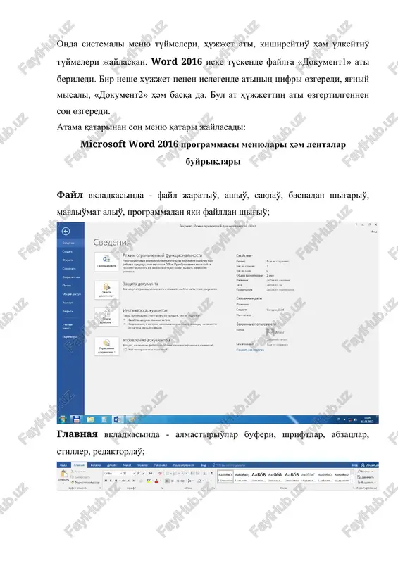 z, soңinan abzats bөlimindegi registr buyrig'in taңlao' kerek: · kak v predlojeniyax – hәriplerdiң өzgerio'i gәpte jazilio' qag'iydasi boyinsha iske asiriladi; · vse strochnie – barliq hәripler kishi hәripke almasadi; · vse propisnie – barliq hәripler bas hәripke almasadi; · nachinat s propisnix – hәr bir sөzdiң birinshi hәribi bas hәripke almasadi; · izmenit registr – gәptegi birinshi hәripti kishi, qalg'anlari bas hәripke almasadi; - barliq formatlao' әmellerin alip taslao', - jazilio' stilleri, - tekst joqarisina hәm tөmenine kishi hәripler menen jazio', - tekst effektleri hәm jazilio' tүrleri, belgilengen tekst reңi, shrift reңi әmellerin orinlao'g'a boladi hәm - shrift bөlimi dialog aynasin, bul bөlimdegi oң tәrepindegi mүyeshinde jaylasqan tүymesin mish penen basio' arqali kөrio' mүmkin: shrift – bul bөlimnen belgilerdiң kөrinisin өzgertio' ushin shrift taңlanadi; nachertanie – taңlang'an shrifttiң kөrinisi өzgertiledi; razmer – belginiң өlshemi өzgertiledi; tsvet teksta – tekst belgilerine reң taңlanadi; podcherkivanie – belginiң tөmeninen hәr qiyli siziqlar …