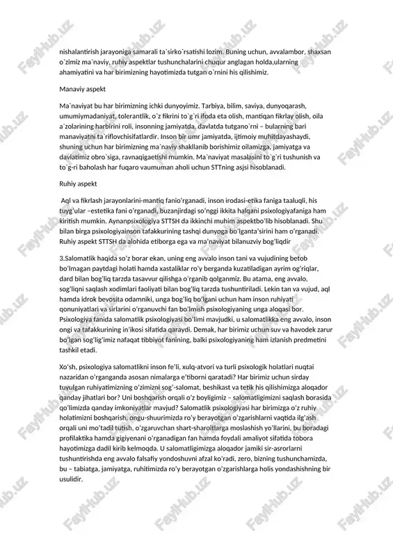 tmoqda. ularda kadrlar tayyorlash va ular malakasini oshirish, favqulodda vaziyatlarda tibbiy yordam koʻrsatish ishlari amalga oshiriladi. tibbiy kadrlar tayyorlashda ijobiy oʻzgarishlar roʻy berdi. tibbiyot oliy oʻquv yurtlarida oʻqish muddati 7 yilga uzaytirilib, bakalavr va magistrlar, shuningdek, oliy malakali tibbiy hamshiralar — qamshiralar ishi bakalavrlari tayyorlanadigan boʻldi. onalar va bolalarni muhofaza kilish xizmatini rivojlantirishning asosiy yoʻnalishlari uzoq muddatga moʻljallangan davlat dasturlarida ["onalar va bolalar skriningi" (1998), "soglom avlod" (2000), "ona va bola" (2001), "ayollar va oʻsib kelayotgan avlodlar sogʻligʻini mustahkamlash boʻyicha qoʻshimcha tadbirlar toʻgʻrisida" (2002)] belgilab beriddi. ekstragenital kasalliklarni aniklash va bunday bemorlarni soglomlashtirish uchun fertil yoshdagi ayollarni tibbiy koʻrikdan oʻtkazish ishi yanada jonlantirildi, ularni kontratseptiv vositalar bilan taʼminlash hajmi koʻpaytirildi, aholi, ayniqsa, yoshlar oʻrtasida barvakt va yaqin qarindoshlar bilan turmush qurishning salbiy oqibatlari, ekstragenital kasalliklari bor ayollarda homilador boʻlish va tugʻishning oldini olish buyicha tushuntirish ishlari ancha faollashtirildi. tugʻma nuqsonli va irsiy kasalligi bor bolalarning tugʻilishi oldini olish maqsadida onalar …
