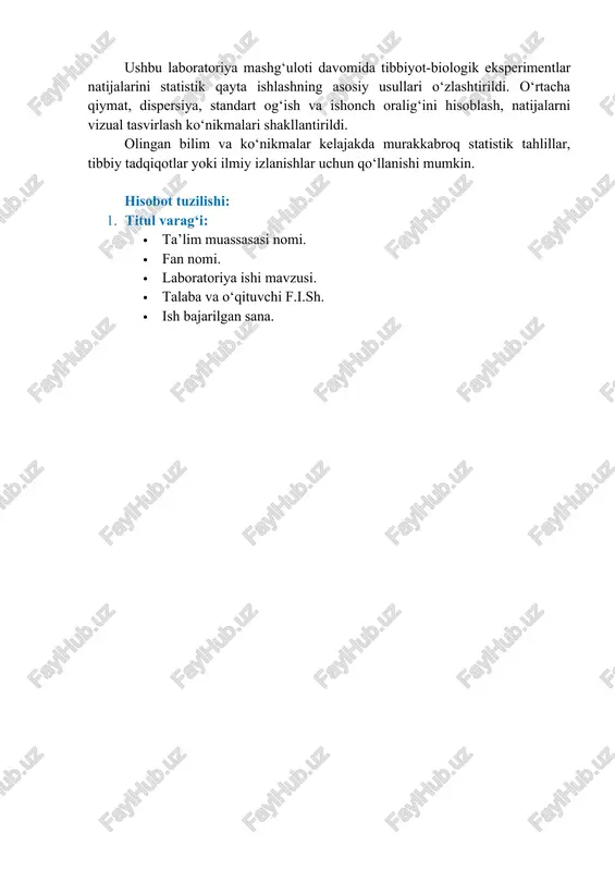 microsoft excel yordamida tibbiyot-biologik eksperimentlar natijalarini statistik qayta ishlash - Page 4