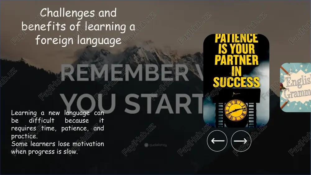 write about challenges and benefits of learning a foreign language. - Page 4