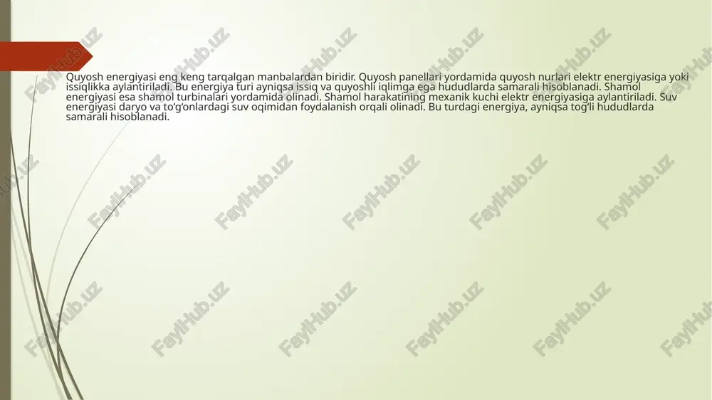 tiklanadigan energiya manbalarini o‘zlashtirish istiqbollar - Page 4