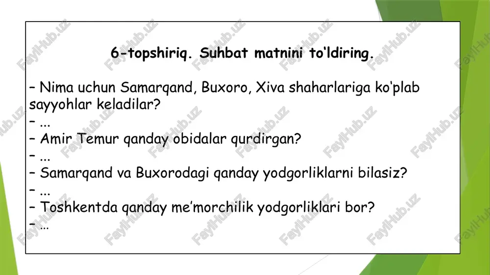 iz mehmonlarni kutishga hozirlandi. oradan ko‘p o‘tmay uzoqda uchi ingichka namat qalpoq kiygan otliqlar ko‘rindi. massaget yoshlari shaklarga peshvoz chiqib: — xush kelibsizlar, qo‘noqlar, poyqadamlaringizga hasanot,— dedilar va otlarini jilovidan ushlab, egardan tushishlariga yordam berdilar. shaklar otdan tushib, massaget qariyalari bilan ko‘rishganlaridan keyin atrofi soyabon aravalar bilan qurshalgan sayhon joyga, guldor namatlar ustiga chordana qurib o‘tirdilar. mezbonlar qo‘y terisidan qilingan supralarda pishirilgan go‘sht, meshlarda qimiz keltira boshladilar. kun botgandan keyin kelin va uning dugonalari tushgan uzun soyabon aravalar yetib keldi. har yer-har yerga qalangan gulxanlarning olovi gurillab, osmonni yoritib yubordi, ashulalarning avji falakka ko‘tarildi. kelin bilan kelgan qizlar va yigitlarning yallasi, bolalarning qiy-chuvi, xursandlikdan terisiga sig‘may qolgan kishilarning shovqiniga qo‘shilib ketdi. osmon baravar ko‘tarilgan gulxanlarning yorug‘ida o‘yin-kulgi, ziyofat boshlandi. vaqt alla-palla bo‘lganda kuyov bilan kelinni ular uchun belgilangan soyabon aravaga chiqarish oldidan kurashtirib ko‘rishdi. bo‘ychan, bug‘doyrang, sochlari timqora, ko‘zlari chaqnab turgan zarina o‘zining sahroyi go‘zalligi bilan boshqa ayollardan ajralib turardi. …