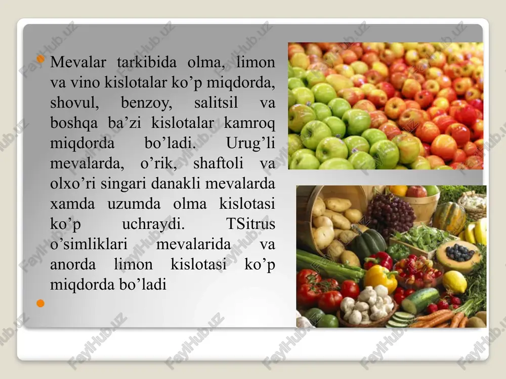 meva va sabzavotlarning kimyoviy tarkibi - Page 4