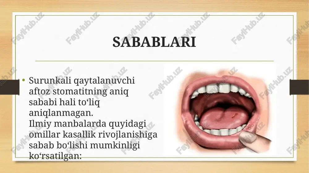 surunkali qaytalanuvchi aftoz stomatit - Page 4
