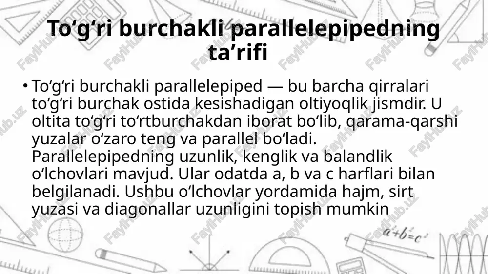 koʻpyoq to’gri burchakli parallelepiped - Page 4