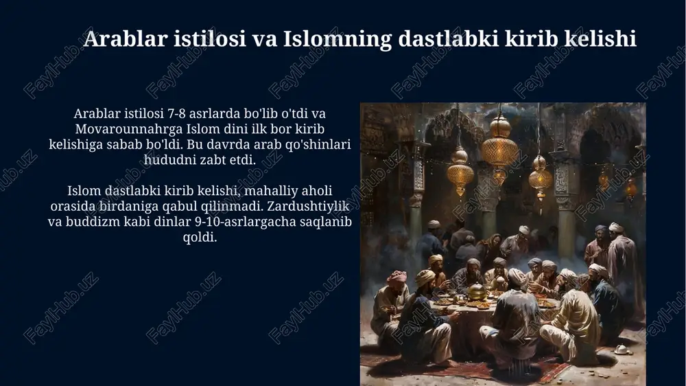 hir madrasalarining merosi movaronnahr madrasalari ix-xii asrlarda ilmiy yuksalish davrini boshdan kechirdi, fiqh, hadis, tafsir kabi diniy ilmlar rivojlandi, matematika va tibbiyot ham o'qitildi. madrasalar nafaqat ta'lim maskani, balki ijtimoiy markaz ham edi, talabalar uchun bepul turar joy, ovqatlanish va kutubxona bilan ta'minlangan, bu ilm olishga qulay sharoit yaratardi. xulosa va kelajak istiqbollari movoronnahir madrasalari islohotlari 2030-yilgacha yangi oʻquv dasturlari va pedagogik texnologiyalarni joriy etish orqali sifatni oshirishni maqsad qiladi. islomshunoslik markazlari va madrasalar hamkorligi 2025-yilga borib ilmiy tadqiqotlarni kuchaytirish va qoʻlyozma merosni oʻrganishni rivojlantirishga yoʻnaltiriladi. e'tiboringiz uchun rahmat image5.jpg image6.jpg image7.jpg image8.jpg image9.jpg image10.jpg image11.jpg image12.jpg image13.jpg image14.jpg image15.jpg image16.jpg image17.jpg image18.jpg image19.jpg image20.jpg image21.jpg image1.jpeg