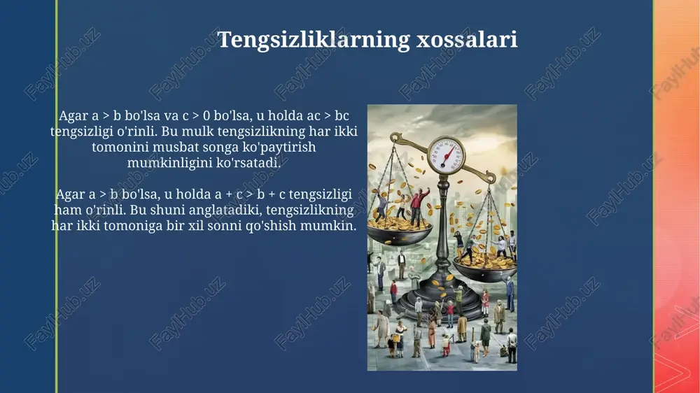 sonli tengsizliklar va ularning xossalari - Page 4