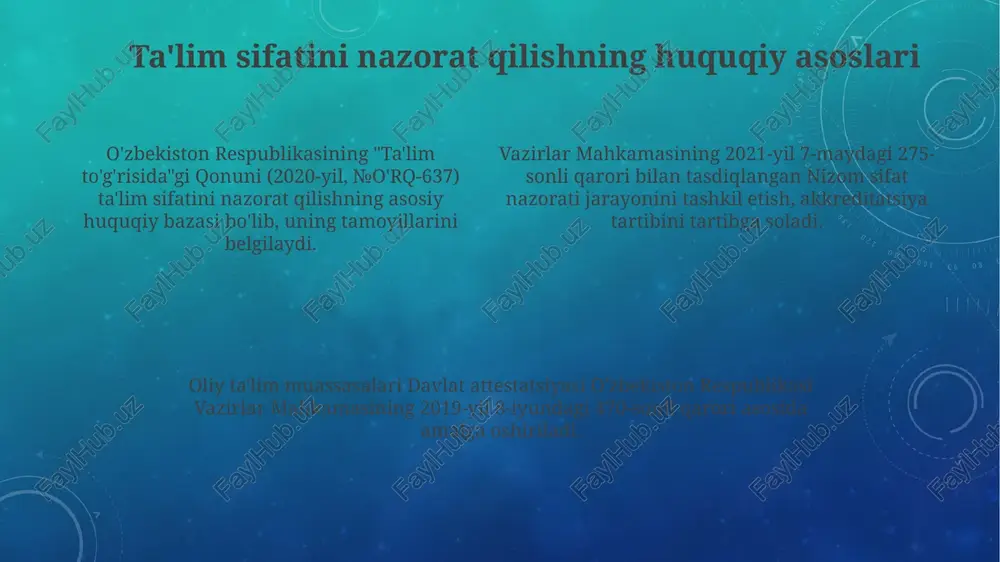 ta'lim sifatini nazorat qilishning tashkiliy-huquqi mexanizmlari - Page 4