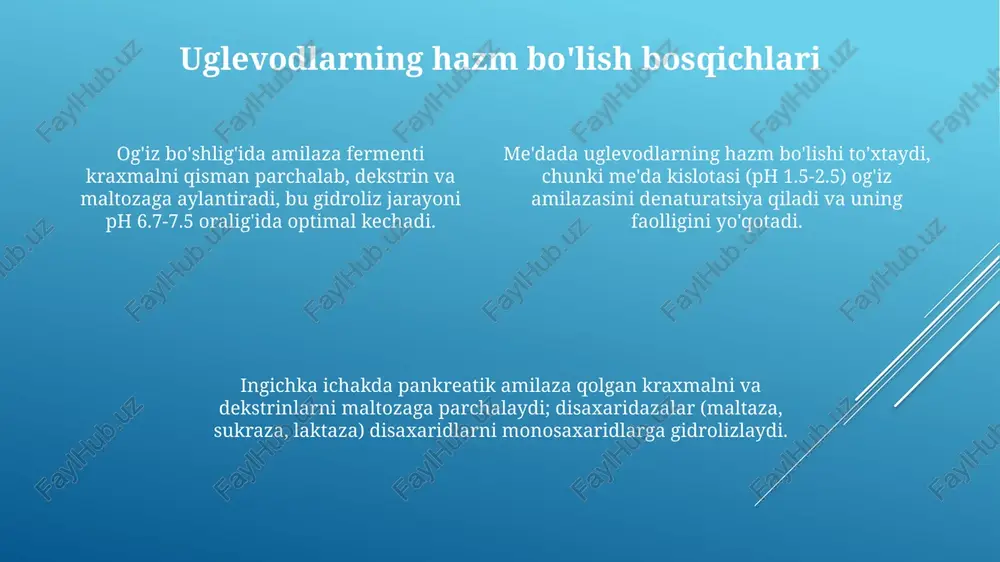 uglevodlarning hazm bo'lishi - Page 4
