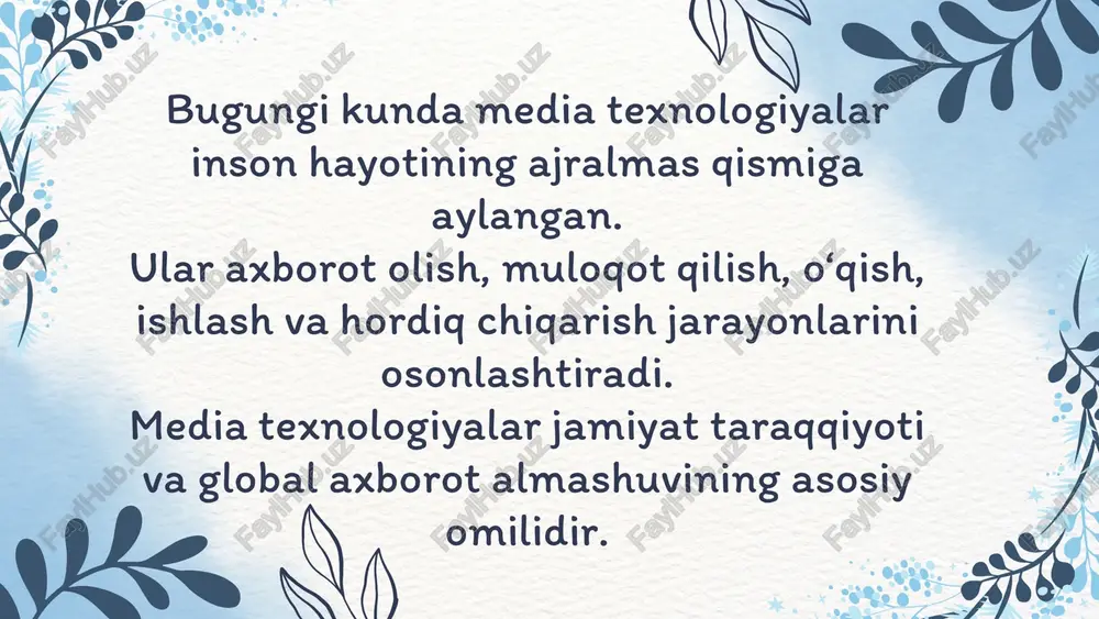 ''media texnologiyalar kundalik hayotda'' - Page 4