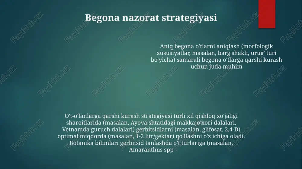 g'doy) tuproqshunoslik va oʻsimlik oziqlanishi barqaror qishloq xo'jaligi amaliyoti ho'sil yig'im-terimdan keyingi texnologiya va saqlash botanikaning qishloq xoʻjaligini yaxshilashdagi roli: oʻsimlik seleksiyasi genetika (masalan, ayovada makkajoʻxori (zea mays)da qurilishga chidamlilik uchun markerli seleksiya) va ekinlar fiziologiyasi (panjobda guruch (oryza sativa)da fotosintez samaradorligi) bilimlaridan foydalanib, hosildorlikni 15-25% ga oshiradi. sut uchun pasterizatsiya (72°c, 15 sekund) va sabzavotlar uchun konservatsiya (121°c, 20 minut) usullari kaliforniyaning markaziy vodiysi oziq-ovqat chiqindilarini 30-40% ga kamaytirib, yillik millionlab tonnani tejaydi. vashington shtatidagi olma (malus domestica) kabi mevalar uchun 1-5°c va 1-3% o2 li boshqariladigan atmosfera saqlash (bas) texnologiyalari yig'im-terimdan keyingi texnologiyalar hisoblanib, buzilishni 20-30% ga kamaytirib, 10,000 dan ortiq fermerlarga ta'sir qiladi. seleksiya orqali hosildorlikni yaxshilash o'simlik genetikasini tushunish (masalan, aqshning makkajo'xori kamarida qurg'oqchilikka chidamlilik genlarini xaritaga tushirish) muhimdir. botanika yuqori genotipli navlarni (masalan, kaliforniyada meva hosildorligi va unumdorligi yuqoriroq pomidor navlari) aniqlash orqali seleksiya strategiyasini boyitadi o'simlik fiziologiyasi bo'yicha botanika bilimlari (masalan, yevropa ittifoqining turli …